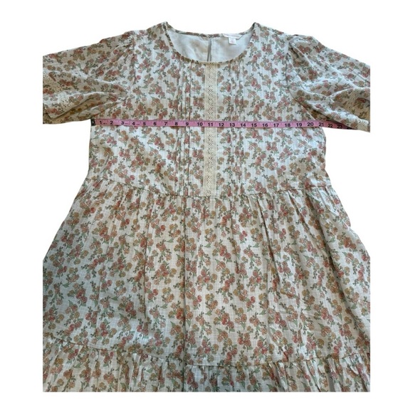 Jillian Harris X Joe Fresh Tiered Cotton Floral Mini Dress - Size Large - Picture 11 of 16